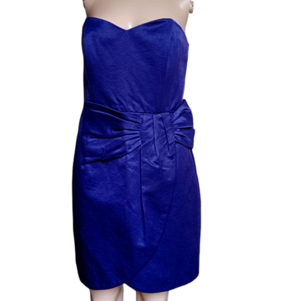 Anthropologie Greylin Strapless Eggplant Purple Dress Short Size Small - Picture 2 of 10